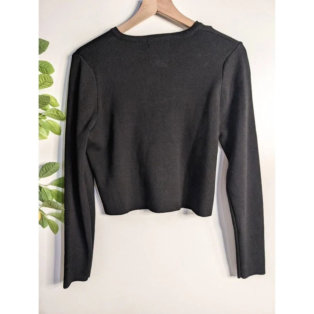 ZENANA Black Cardigan Sz M - Picture 2 of 2